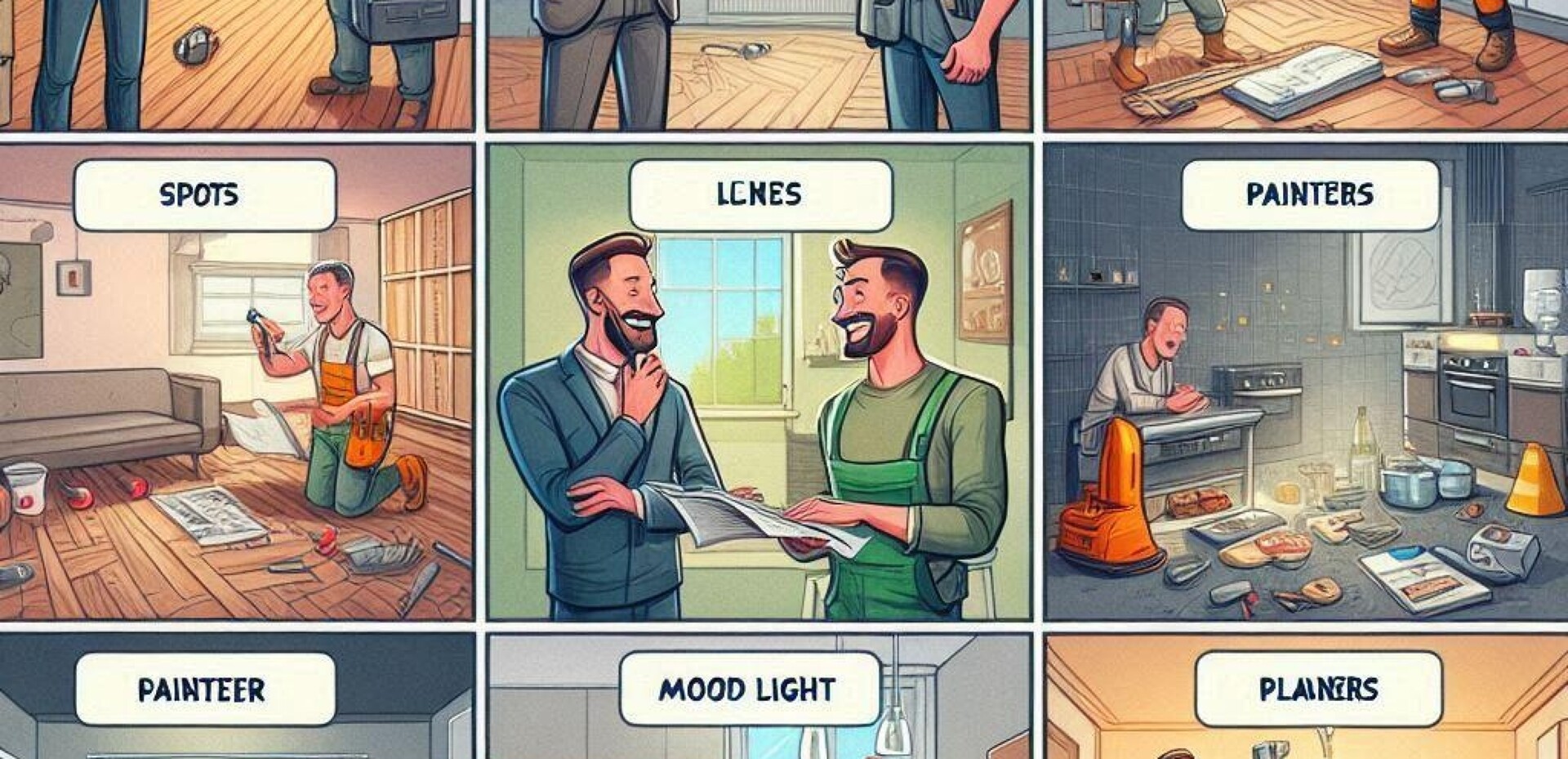 Zusammenschnitt Comicbilder