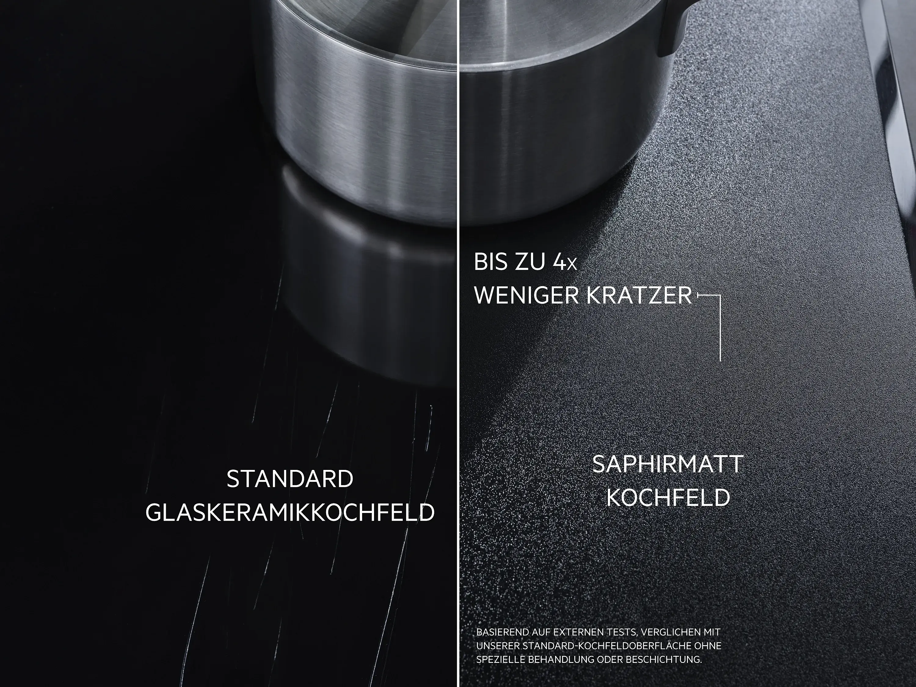 Kratzresistentes Kochfeld von AEG. 