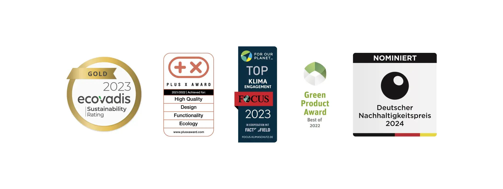 SCHOCK Green Line Awards ecovadis Plus X Award Top Klima Engagement Green Product Award Nominierung Deutscher Nachhaltigkeitspreis